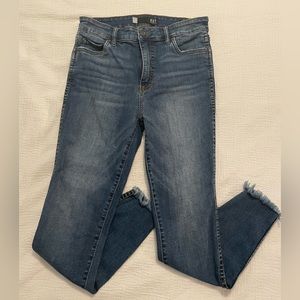 Kut From the Kloth Donna Fab Ab High Waist Frayed Ankle Skinny Jeans